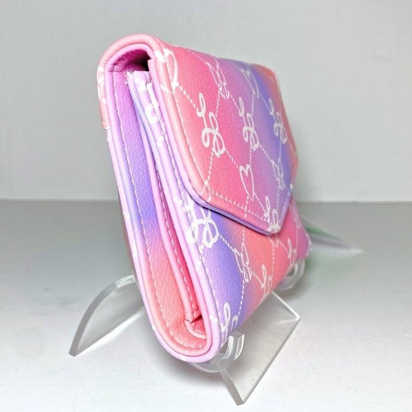 Luv Betsey Johnson Pink Purple Ombré Bag Wallet - Picture 4 of 6